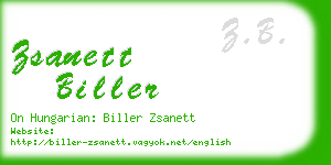 zsanett biller business card